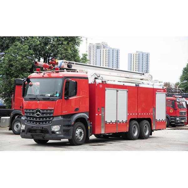 Quality Mercedes Benz 25m Aerial Fire Truck Spraying Water / Foam / Powder for sale