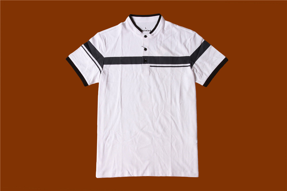 China white Short Sleeves Mens Button Up T Shirt 100% Cotton for sale
