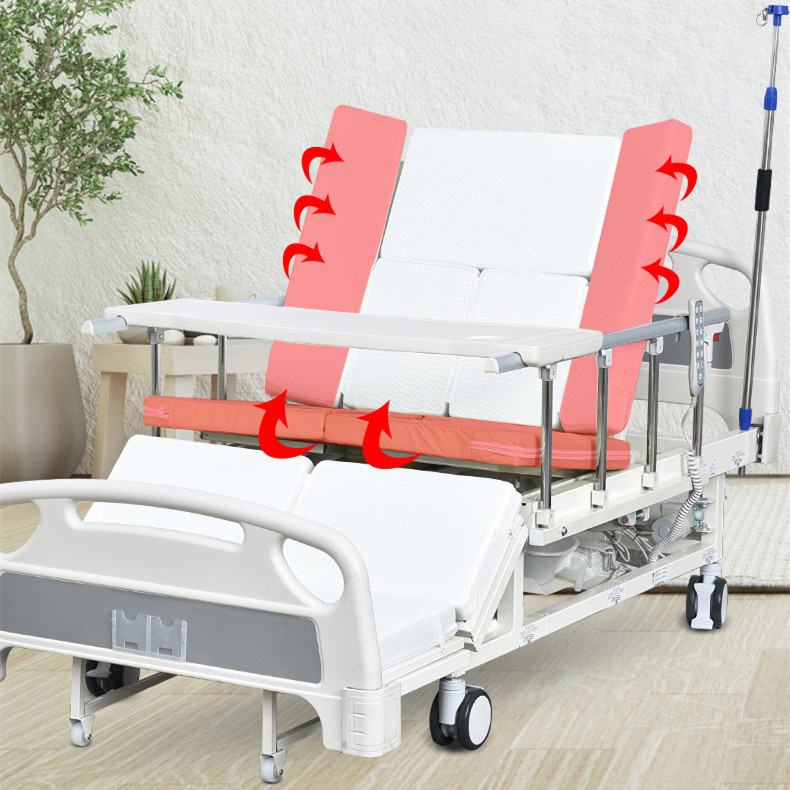 China Foldable Guardrail Hospital Patient Bed With Turn Over Side Rails factory