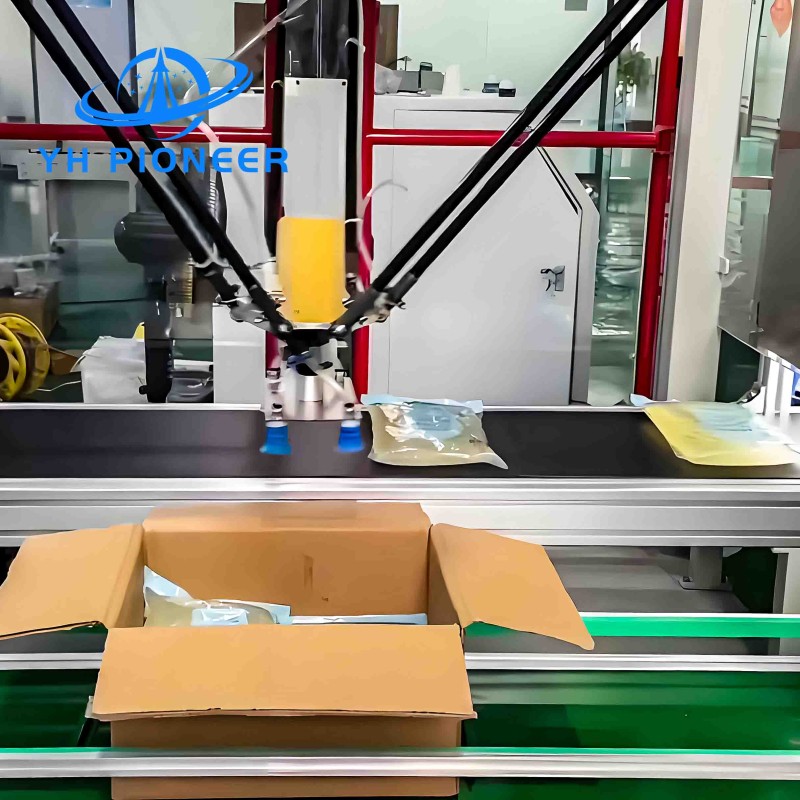 IP65 Robot Bag Carton Packer Machine 25-100 Times/Min Delta Robot Case ...