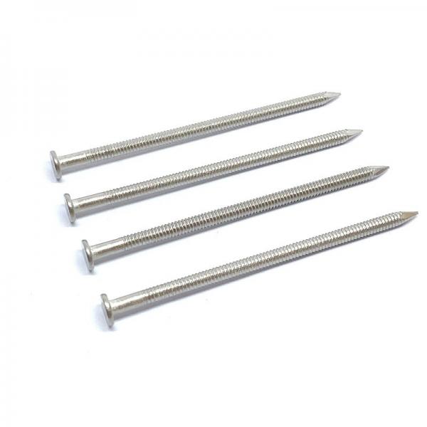 Quality OEM Flat Head Ring Shank Flooring Nails 2.8 X 50MM With Polished Surface for sale