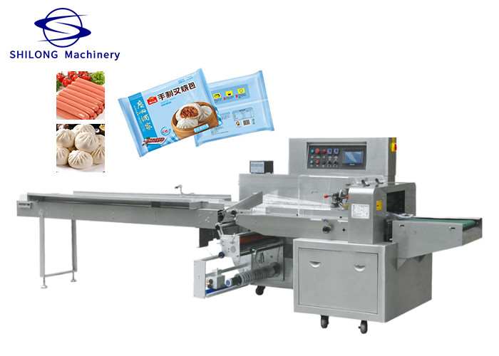 China 600mm Sausage Bread Horizontal Packing Machine Food Tray 80mm 180 Packs/ Min factory