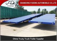 China Three Axle Flatbed Container Trailer 40 Ft Flatbed Trailer For Tractor factory