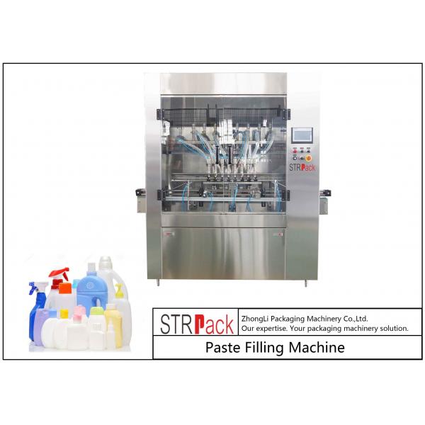 Quality 500ml-5L Automatic 6 Heads Paste Filling Machine With Servo System  For Cream With Conveyor PLC Control for sale
