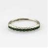 China Women Jewelry Sterling Silver Pave Created Emerald Band Ring (FR0164) factory