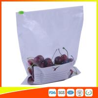 China Zipper Top Plastic Food Storage Bags With Slider , Airtight Storage Ziplock Bags factory