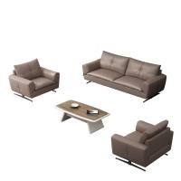 China Office Furniture Gray Leather Modular Sectional Sofa Set for Office Collaboration for sale