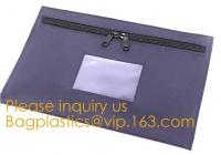 China Black Briefcase Style Locking Document Bag Bank Locking Security Deposit Bags Zipper Pouch Security Utility Bank Deposit factory