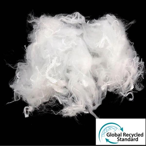 Quality 3D×64mm Solid Recycled PET Fiber Anti Distortion For Non Woven Fabric for sale
