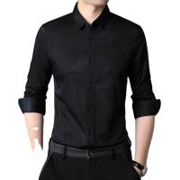 China Custom Plus Size Viscose/Polyester/Spandex Long Sleeve Dress Shirt for Men's Shirts factory