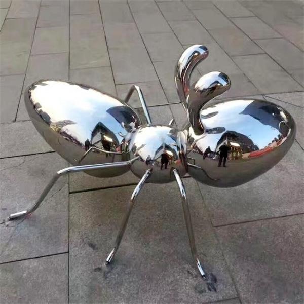 Quality Large Size Garden Decoration Metal Animal Art Stainless Steel Ant Sculpture for sale
