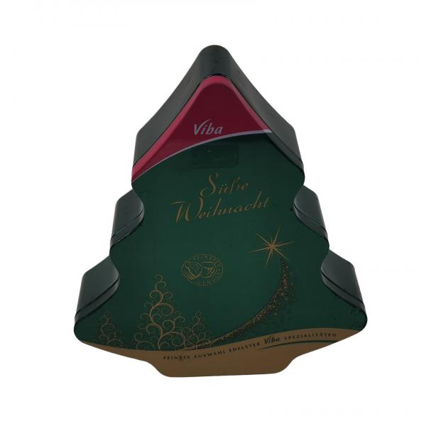 Quality Vintage Tree Shaped Bulk Christmas Tins Empty Tin Container Packaging OEM ODM for sale