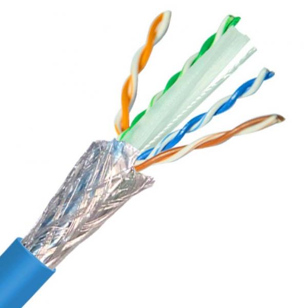 Quality SFTP Bare Copper Network Cat6 Shielded Cable 305m PVC PE LSZH Jacket for sale