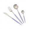 China Elegant Stainless Steel Cutlery Flatware Set Dinnerware Knife Fork Spoon Colorful factory
