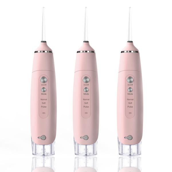 Quality Electric Dental Portable Cordless Water Flosser System 145ML Pink Color for sale