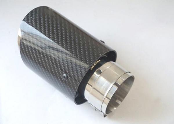 Carbon Fiber Glossy 175mm 2.5 Inlet 3.5 Outlet Exhaust Tip 0