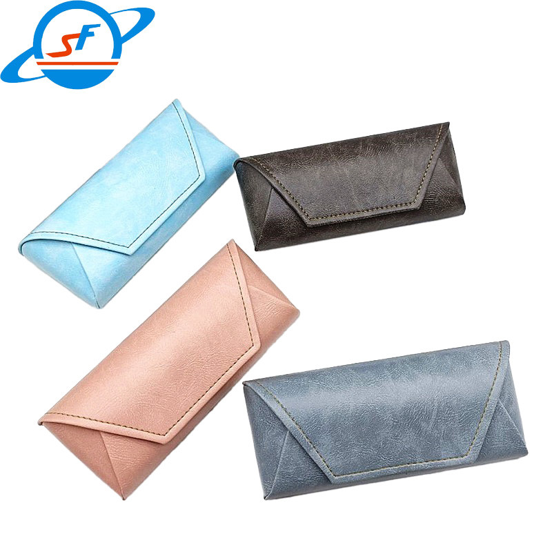 China Unisex Soft Leather Spectacle Cases With Interior Flannel  SGS Certified factory
