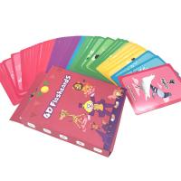 Quality Varnishing Learning Flash Cards 350 Gsm Artpaper For Fruits And Animals for sale