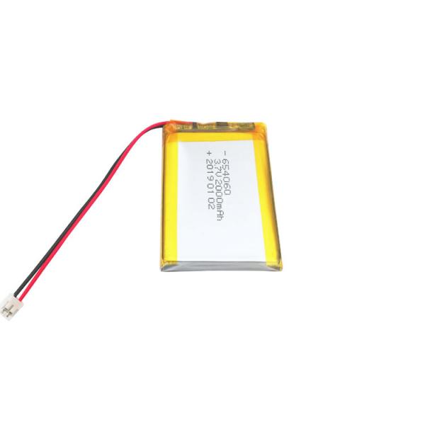 Quality UN38.3 3.7 V 2000mAh Lipo 654060 Li Polymer Battery Pack for sale