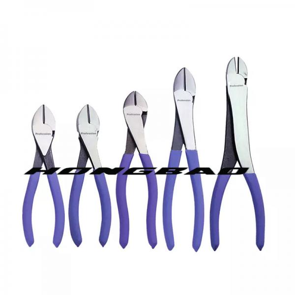 Quality 7" 7.5" 4" Diagonal Cutter Pliers Insulated CRV Alloy Steel Fat Big Head Bent for sale