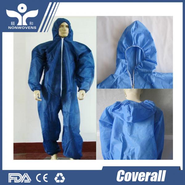 Quality White Non Woven Disposable Coverall Acid Proof Waterproof Disposable Isolation for sale