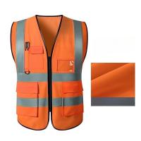 Quality Orange High Visibility Protective Wear with Multiple Pockets for sale