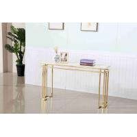 China Luxury Marble Top Stainless Steel Base Hallway Corner Living Room Console Table Decorative factory