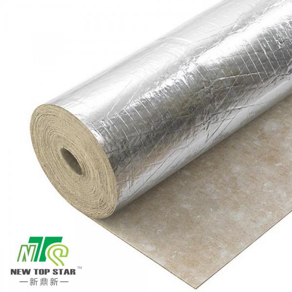 Quality Green Hardwood Flooring Underlayment 2mm Silver Film Rubber Acoustic Underlay for sale
