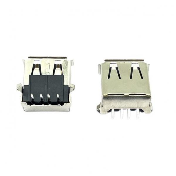 Quality PBT 90 Degrees 2.0 USB Socket Connector 4Pin A Female 1.0AMP for sale