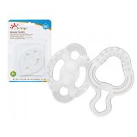 Quality Tear Strength White 3 Month Baby Silicone Teether for sale