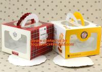 China Custom Print Ribbon Packing Cake Box Carton,Food containers cake box clear pet cake box transparent package china online factory