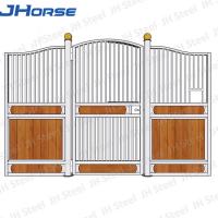 China High quality fancy horse stable swing front door in black coating factory