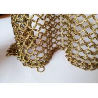 China Custom Chainmail Stainless Steel Mesh Curtain 1.0x8mm With Brass Colors factory