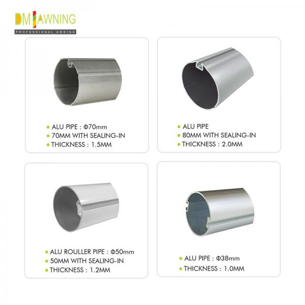 Quality Aluminum Awning Roller Tube Retractable Awning Parts Coil Tube for sale