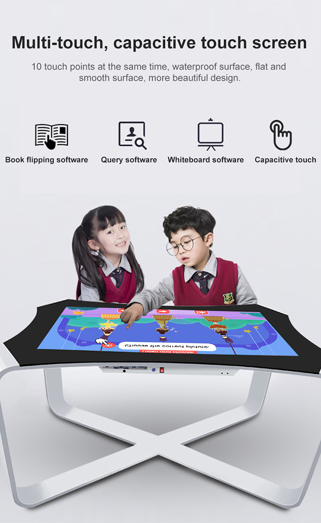 Custom Size 43 Inch Lcd Screen Table Advertising Player Multi Interactive 4K Waterproof Windows Touch Screen