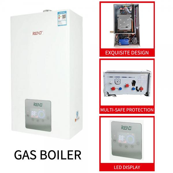 Quality 28kw Wall Mount Water Heater Light Green Shell Wall Mounted Condensing Boiler for sale