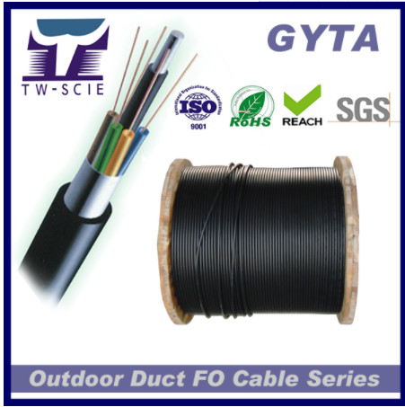 Quality Aluminum GYTA 24 Core Loose Tube Stranded Fiber Optic Cable For Duct Use for sale