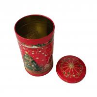 China 9mm Dia Christmas Musical Tin With Slip Cover Cookie Sweets Tin Box Packaging factory