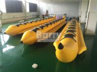 China Yellow 8 Seats Inflatable Toy Boat Water Game Banana Boat Inflatable Water Toy factory