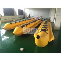China Yellow 8 Seats Inflatable Toy Boat Water Game Banana Boat Inflatable Water Toy factory