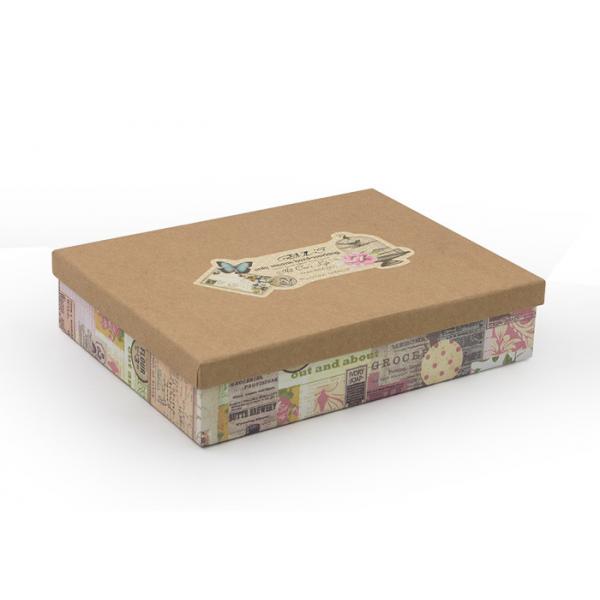 Quality Eco-friendly kraft Paper Gift Box with lid Packaging Gift Box for Shirt / Garment for sale