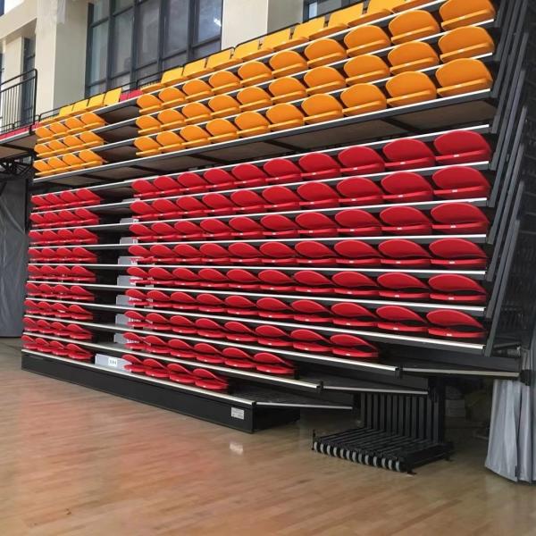 Quality Rear Folding Retractable Bleacher Seating For Indoor University School Hall for sale