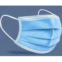 china 17.5×9.5cm 10g 3 Layer Disposable Face Mask Blue And White
