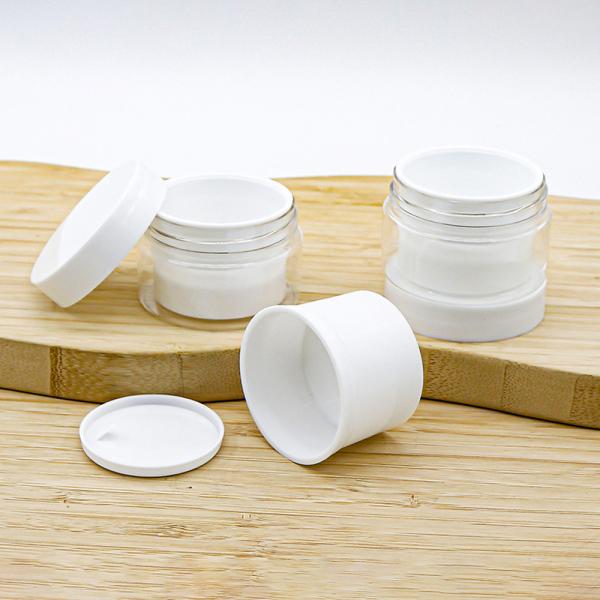 Quality Diameter 50mm Plastic Jars With Colored Lids For Cosmetic Packaging for sale