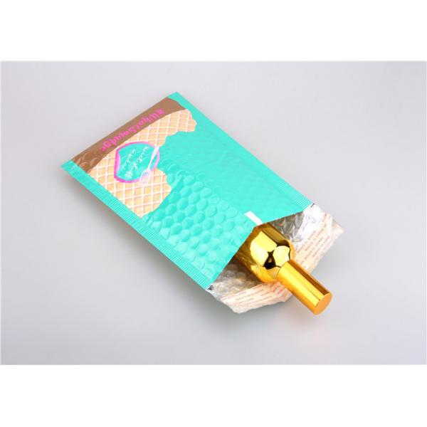 Quality Lake Blue Metallic Bubble Mailers Padded Envelopes 145x210mm #C For Lipstick for sale