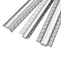 China Bend LED Strip Aluminum Light Channel Plaster Aluminum Extrusion Parts factory