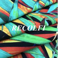 China Recycled Floral Print Fabric , Four Way Stretch Fabric For Texworld Usa Swim Sports factory