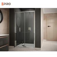 China Transparent Installing Internal Bi Fold Bathroom Door Double Frosted Glass factory