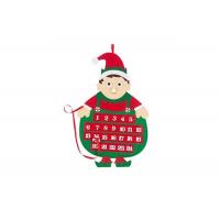 China 66*41 Cm Felt Christmas Decorations Christmas Pattern Advent Calendar With 24 Pockets factory