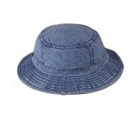 China Ladies Blue Tie Dye Men'S Boonie Bucket Hats , Washed Denim Fishing Hat factory